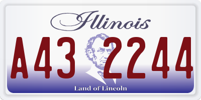 IL license plate A432244