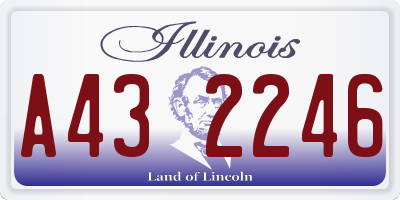 IL license plate A432246