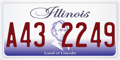 IL license plate A432249