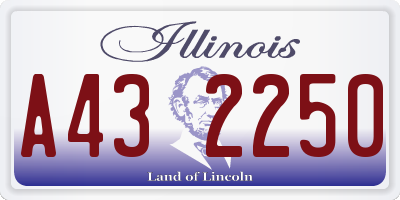 IL license plate A432250