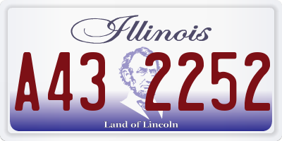 IL license plate A432252