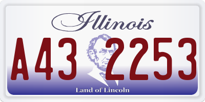 IL license plate A432253