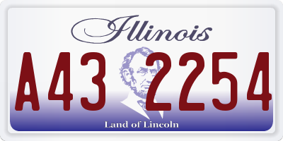 IL license plate A432254