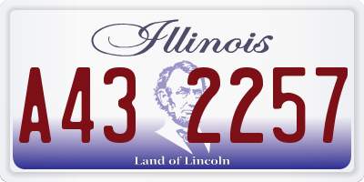 IL license plate A432257