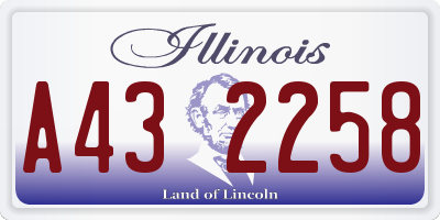IL license plate A432258