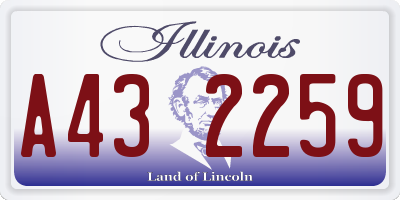 IL license plate A432259