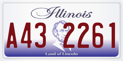 IL license plate A432261