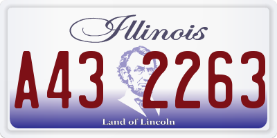 IL license plate A432263