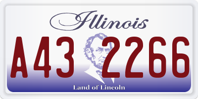 IL license plate A432266