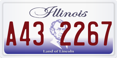 IL license plate A432267