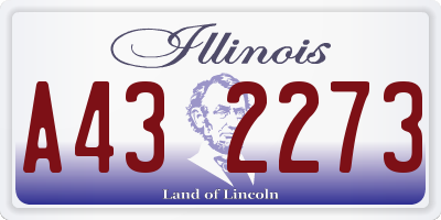 IL license plate A432273