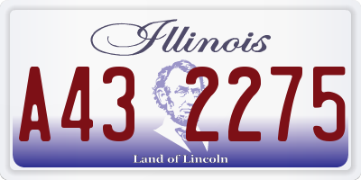 IL license plate A432275