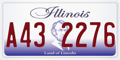 IL license plate A432276