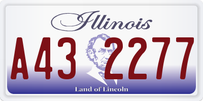 IL license plate A432277