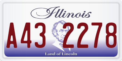 IL license plate A432278