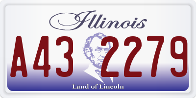 IL license plate A432279