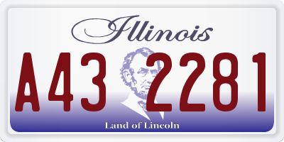 IL license plate A432281