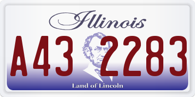 IL license plate A432283