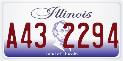 IL license plate A432294