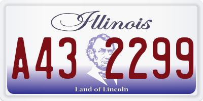 IL license plate A432299