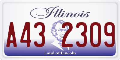 IL license plate A432309