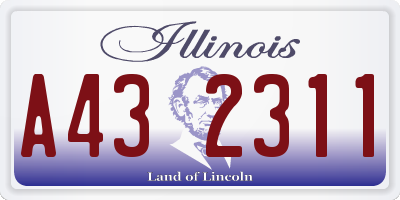 IL license plate A432311
