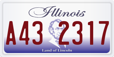 IL license plate A432317