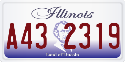 IL license plate A432319