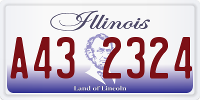 IL license plate A432324