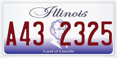 IL license plate A432325