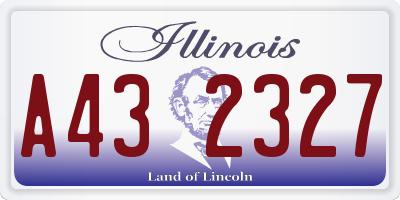 IL license plate A432327