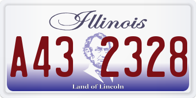 IL license plate A432328