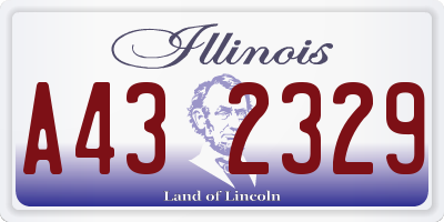 IL license plate A432329