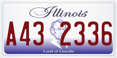 IL license plate A432336
