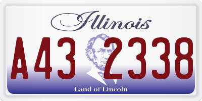 IL license plate A432338