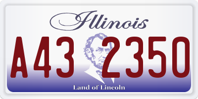 IL license plate A432350