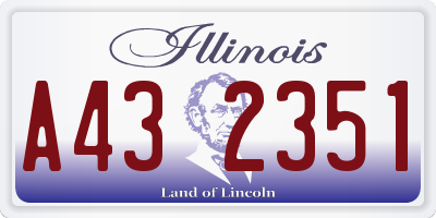 IL license plate A432351