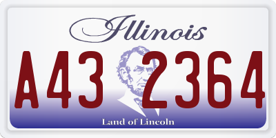 IL license plate A432364
