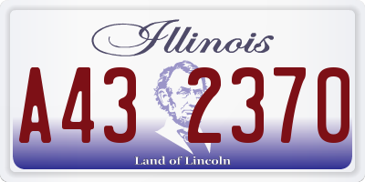 IL license plate A432370