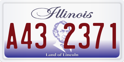 IL license plate A432371