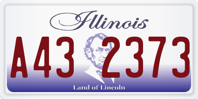 IL license plate A432373
