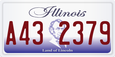 IL license plate A432379