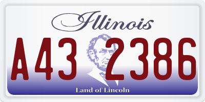 IL license plate A432386