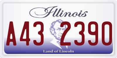 IL license plate A432390