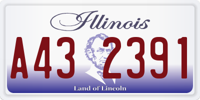 IL license plate A432391