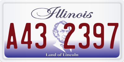 IL license plate A432397
