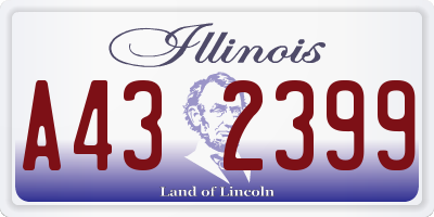 IL license plate A432399