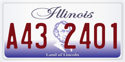 IL license plate A432401