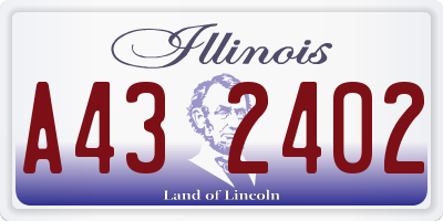 IL license plate A432402