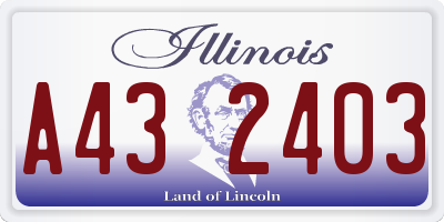 IL license plate A432403